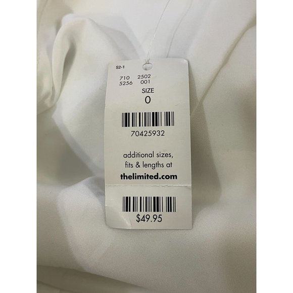 NWT The limited Back Zipper Cotton/Spandex Zero Size Color White Women's Skirt - Picture 5 of 7
